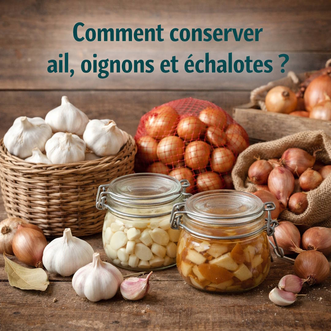 conserver ail oignon échalote